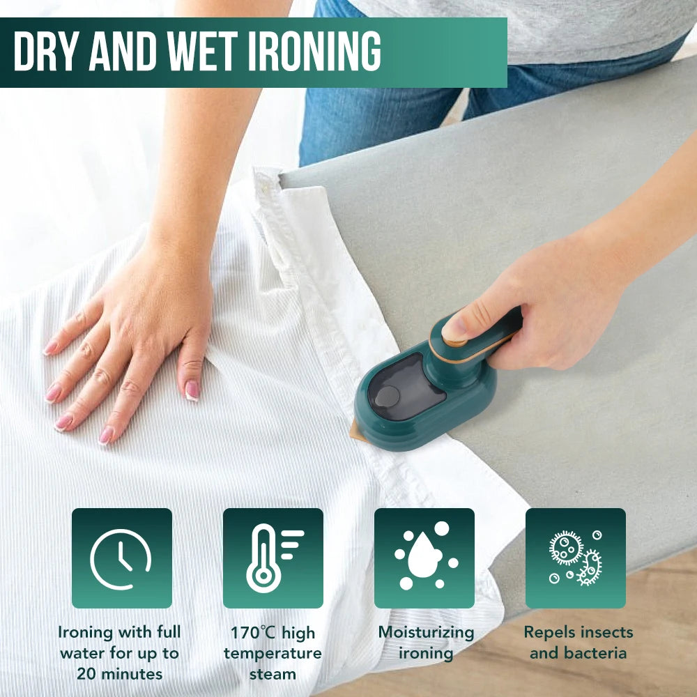 Mini Rotating Steam Iron Handheld Wet And Dry Double Hot Steam